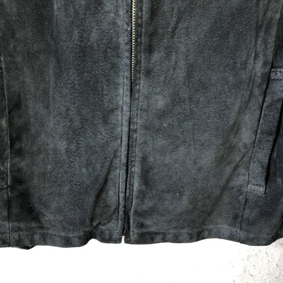 Montanaco Jacket Womens M Black Leather Knit Sleeves Studded Southwestern Boho - Picture 14 of 16